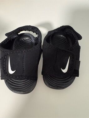 Nike Baby Black Velcro Slide Sandals - Infant
